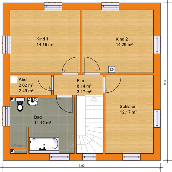 Grundriss OG Einfamilienhaus Bernau bei Berlin