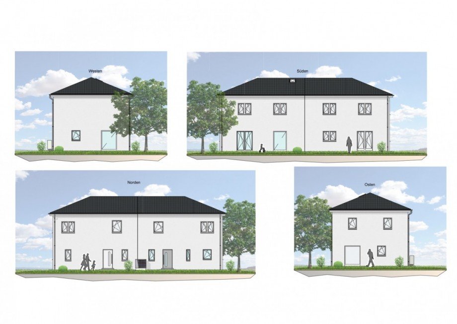 Ansichten Doppelhaush�lfte Bernau bei Berlin